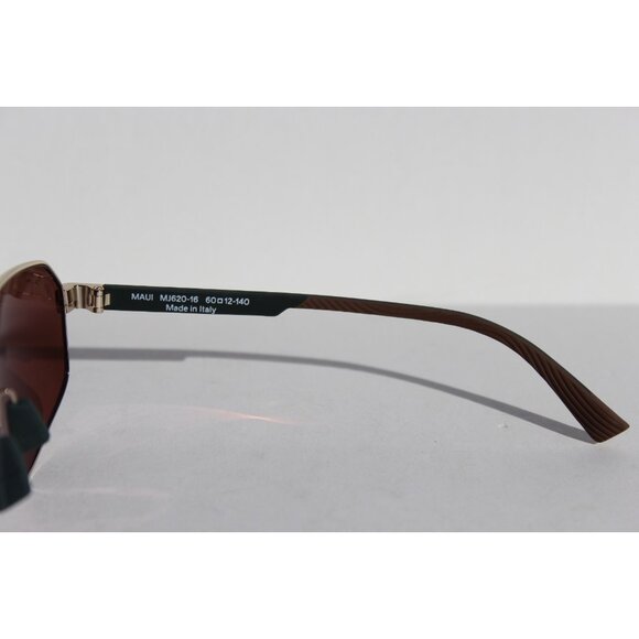MAUI JIM Keawawa POLARIZED Sunglasses DGS620-16 Gold/Green Multicolor Mirror NEW - Picture 7 of 14